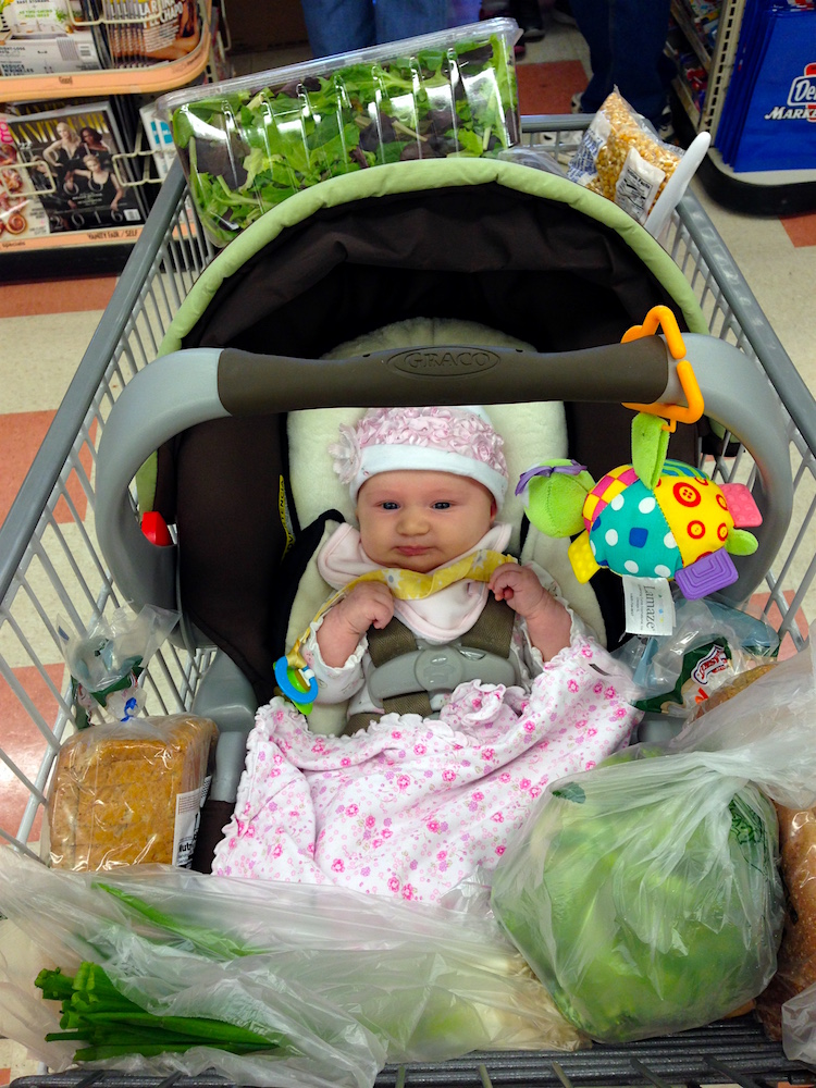 Babywoods at the grocery store