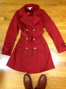 LOVE this coat. Banana Republic, brand-new, tags still on for $30 at a thrift store.
