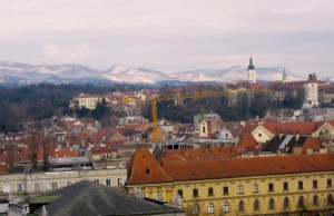 View of Zagreb, Croatia from our hotel room