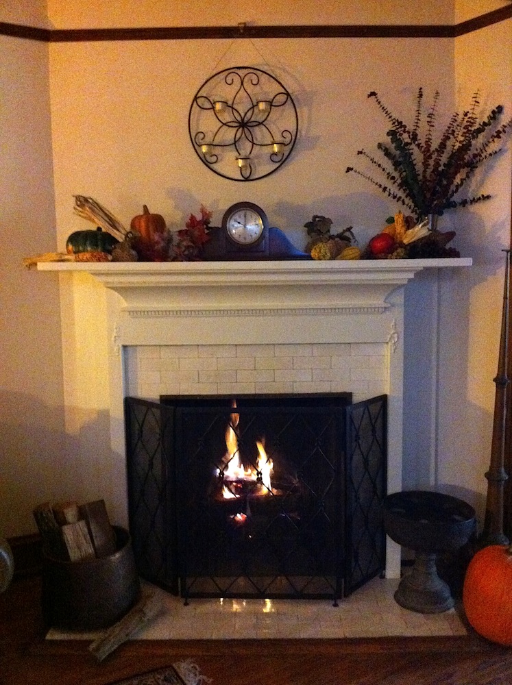 Our DC fireplace... ahhh