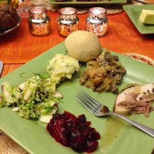 My plate on Thanksgiving. Epic yums.