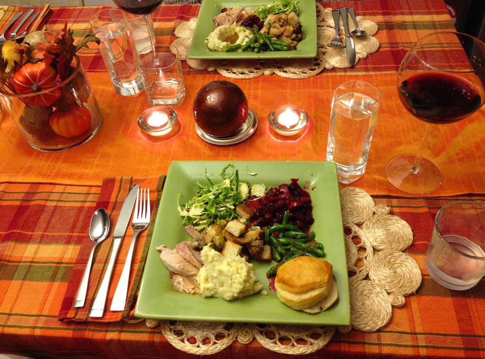 Our Thanksgiving feast last year