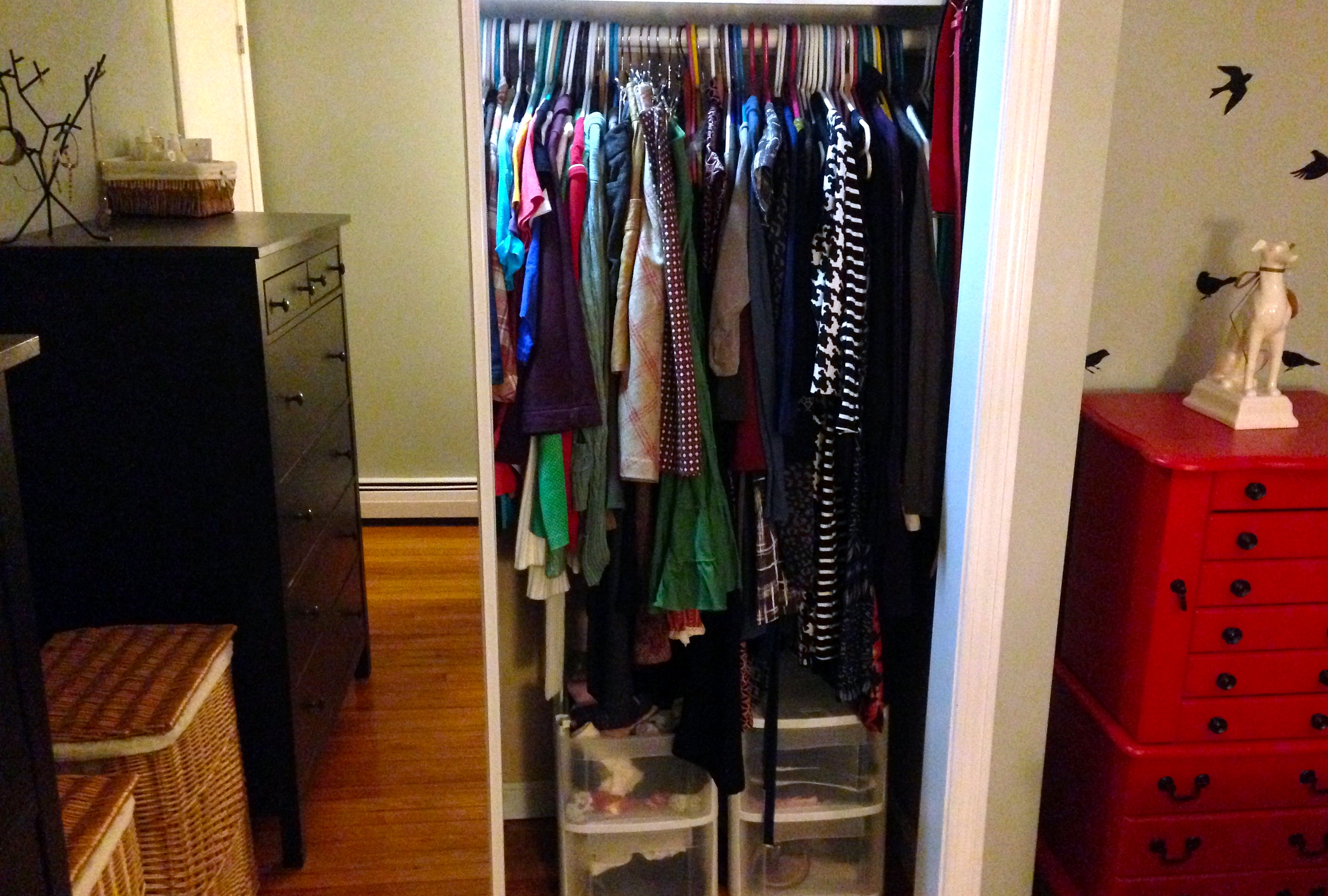 Our shared master bedroom closet