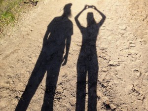 We're pretty happy together, just making shadows