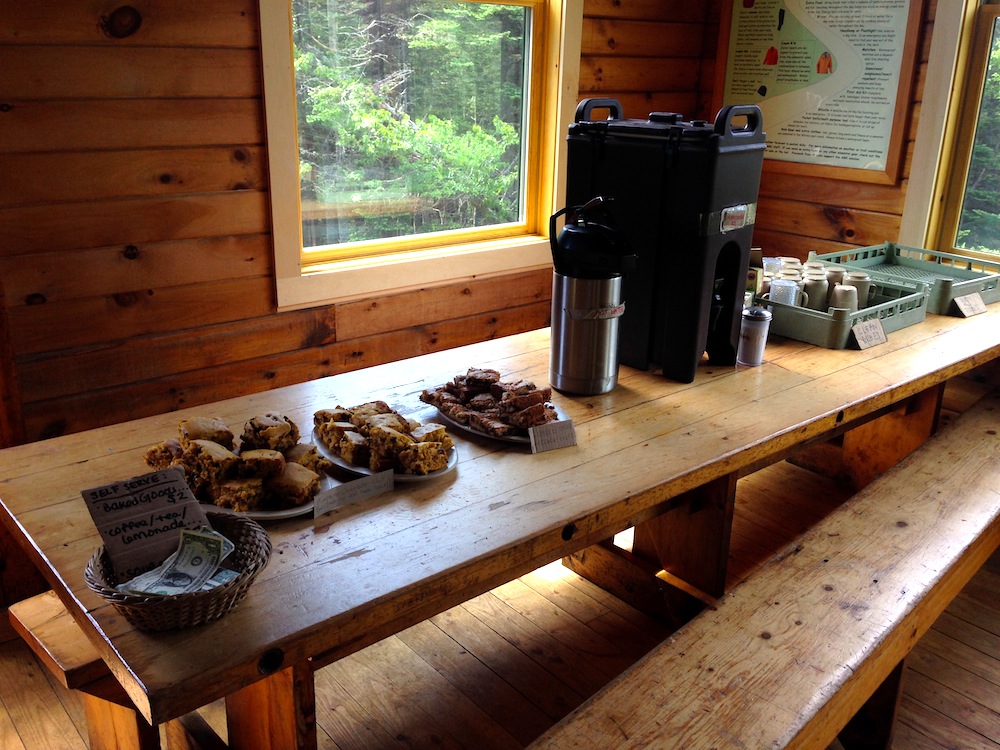 The spread at the Mizpah Springs Hut