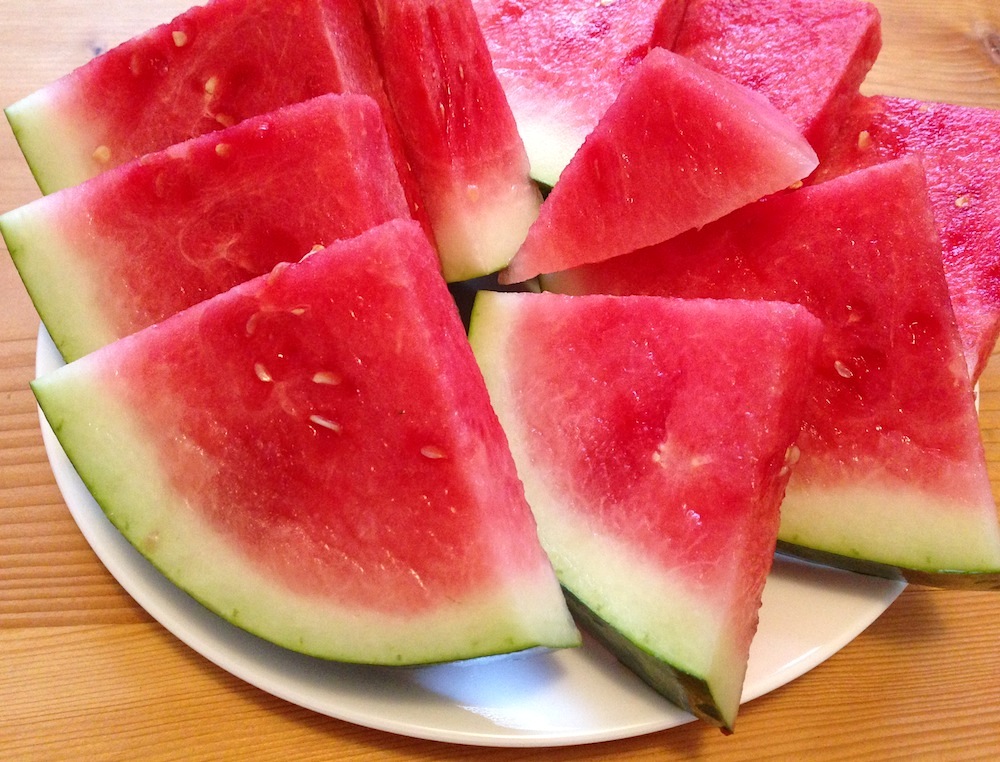 An excessive amount of watermelon (which is my latest pregnancy craving... )