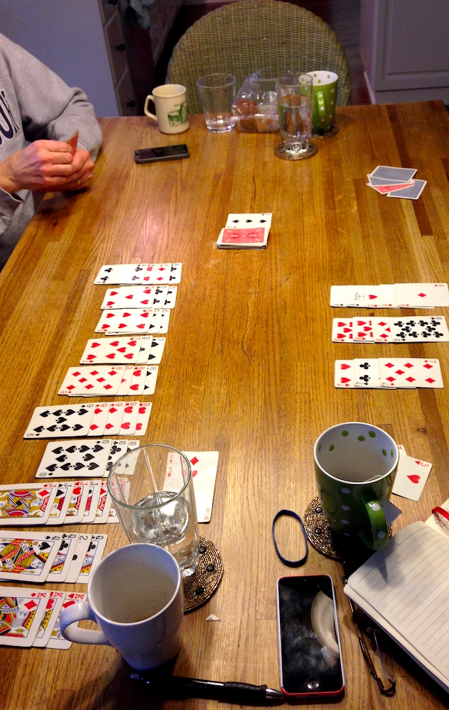 Playing Canasta with my in-laws: a family fave with both my parents' and Mr. FW's