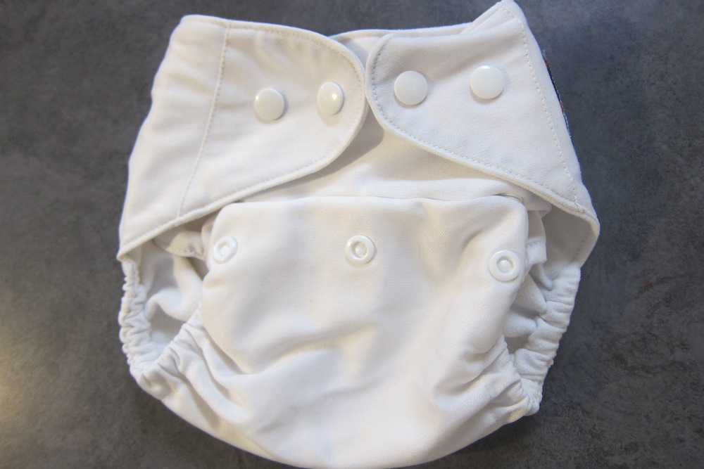 Pocket diaper folded up