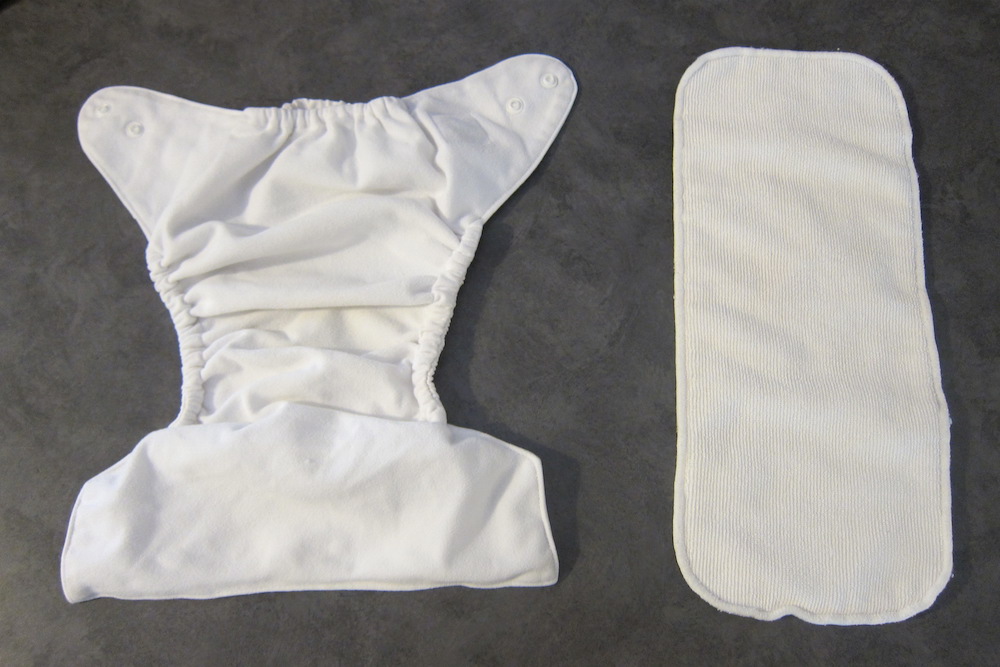 Pocket diaper with insert