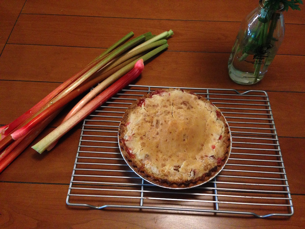 Another rhubarb creation: pie!
