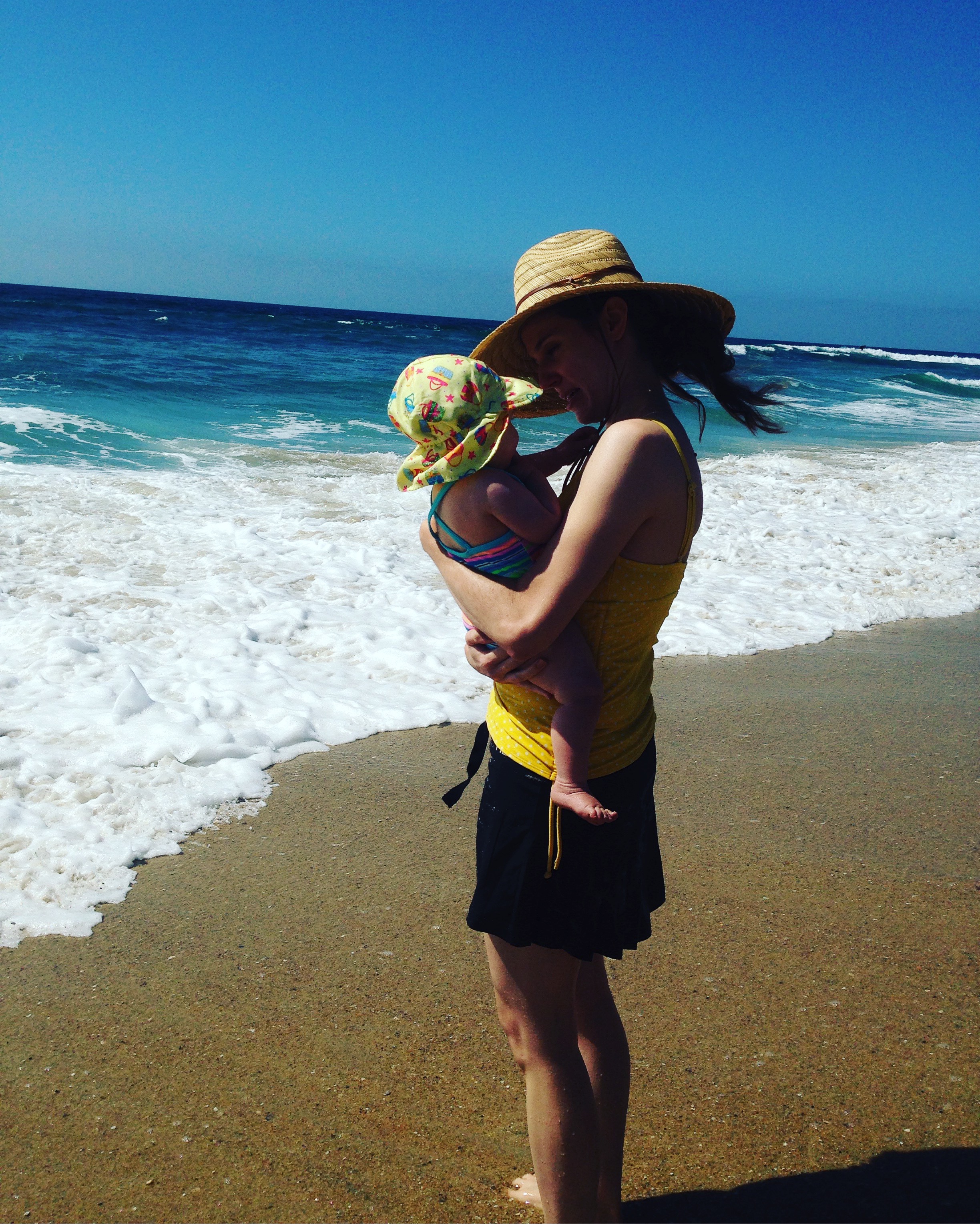 Babywoods and me on the beach in CA