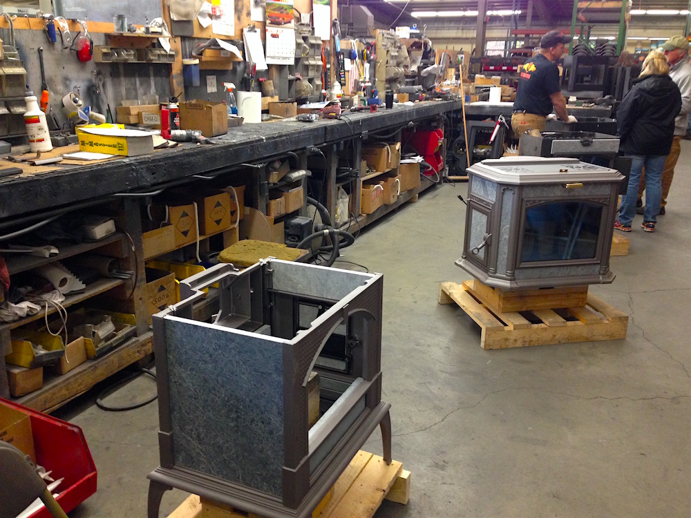 Touring the woodstove factory!