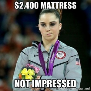 Not impressed with expensive mattresses