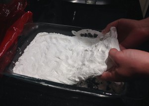 Marshmallows coming out of the baking pan