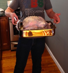 Mr. FW displaying our turkey last year