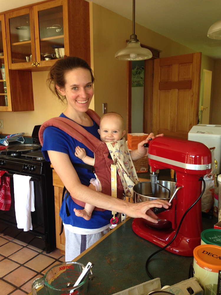 Baking with Babywoods--more frugal than storebought!